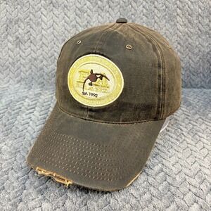Final Approach FA Waterfowl Hunting Strapback OS Brown Distressed Hat